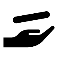 hirange and hand icon