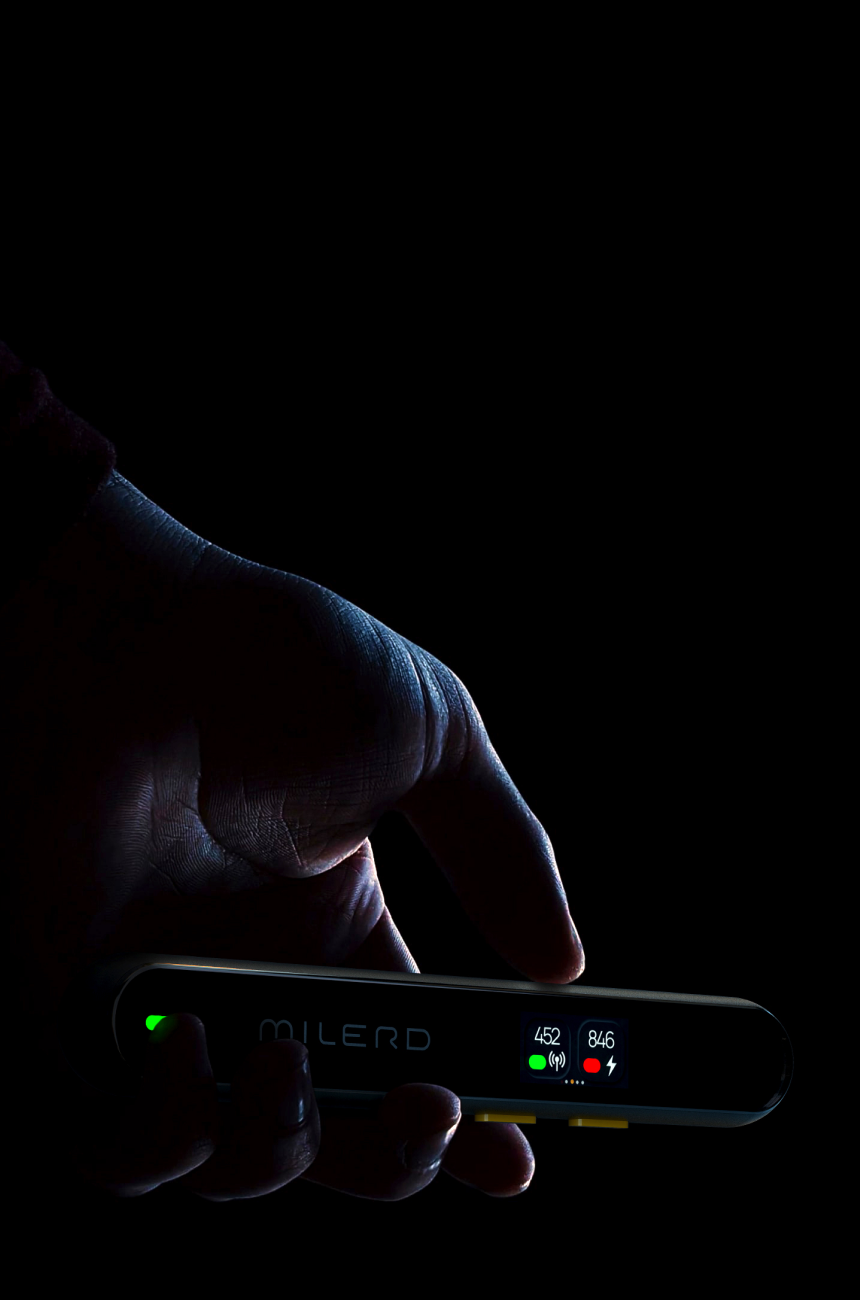 radiation detector in hand