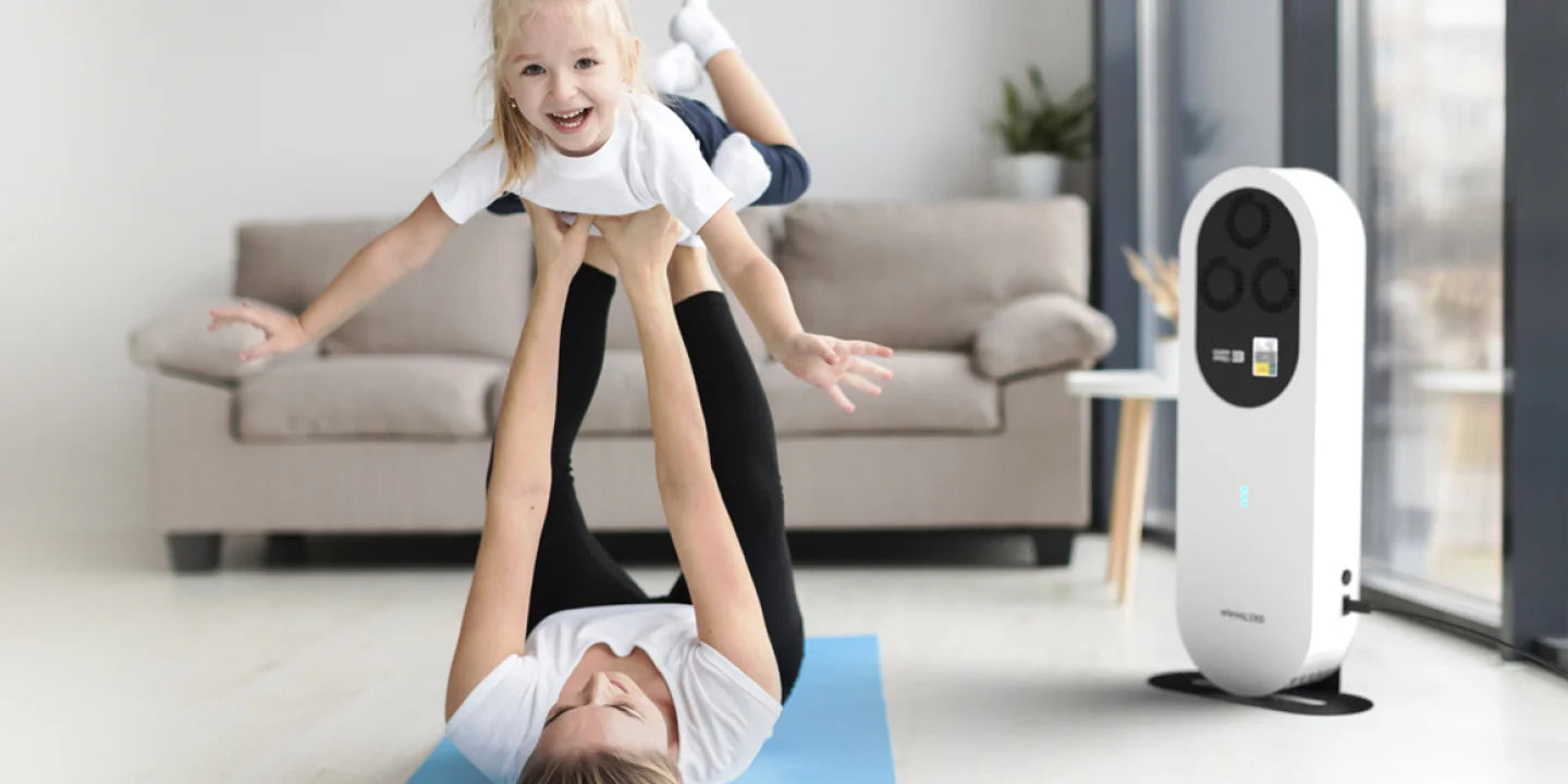 Family enjoys the purchase of a new air purifier from Milerd