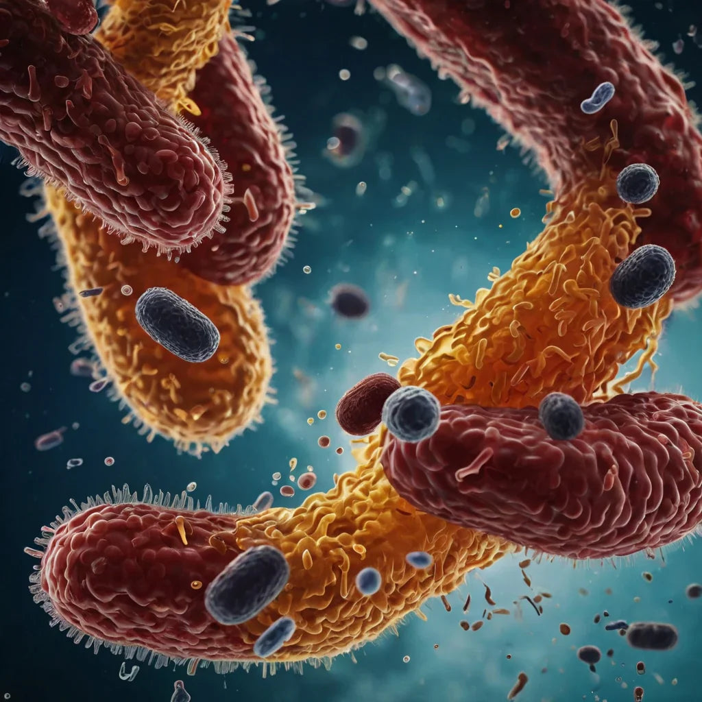 Visual representation of bacteria and viruses.